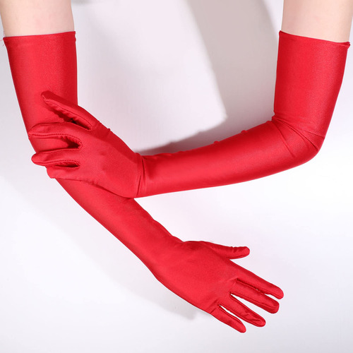Guantes Largos Blancos Para Mujer, Guantes De Noche De