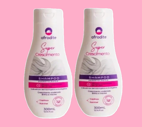 Kit 2 Crescimento De Cabelo Afrodite 2 Shampoo 300ml=1200ml