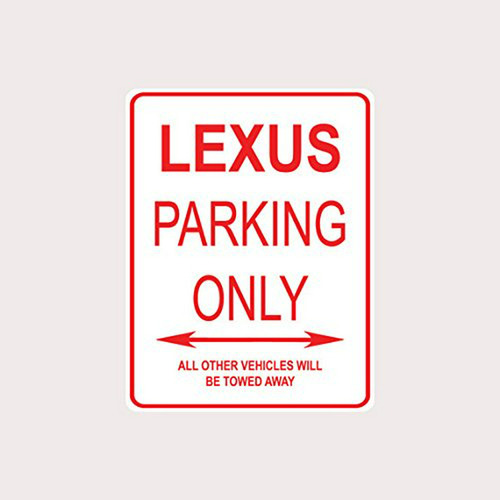 Señal De Aluminio Exclusiva Para Estacionamiento De Lexus