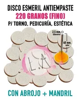 Comprar Discos Esmeril C\u002Fabrojo Podología 220 Gr. X 50u. + Mandril