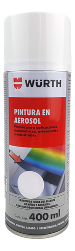  Pack 3 Unidades Spray Blanco Brillante (puro) 400 Ml Wurth