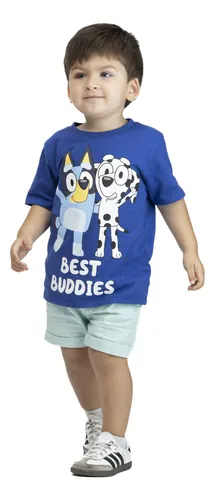 Polera Niño Azul Bluey