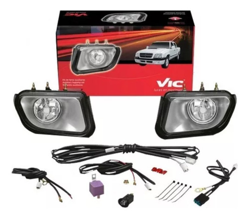 Kit Faro Auxiliar Chevrolet S 10 2001 2002 2003 2004 / Vic