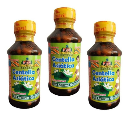 Centella Asiatica 100 Capsulas Pack 3 Unidades