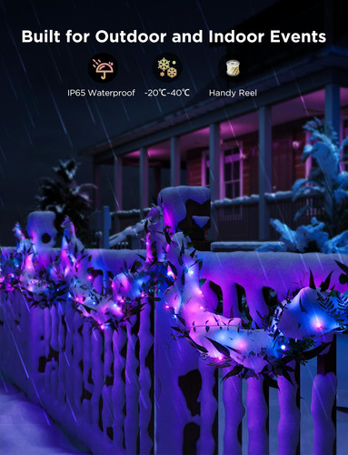 Luces Navideñas Govee Smart Rgbic De 20 M Con Más De 99 Modo