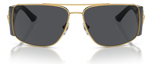 Gafas De Sol Versace Man Con Montura Dorada Y Lentes Gris Os