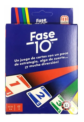 Fase 10 Juego Cartas Rummy Estr. Familiar Ruibal Lelab Local