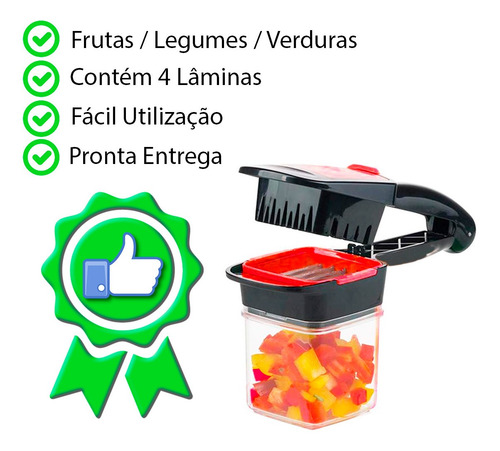 Imagem 5 de 6 de Fatiador 5 Em 1 Para Receitas Frutas Legumes E Saladas