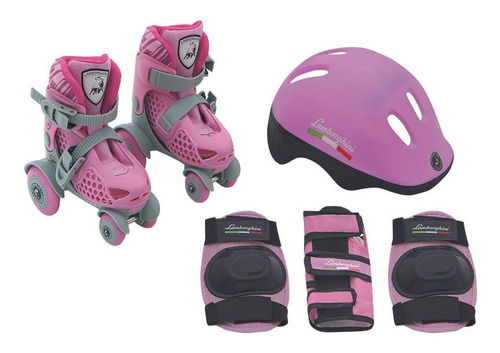 Patin Infantil Extensible Con Set Proteccion Lamborghini 