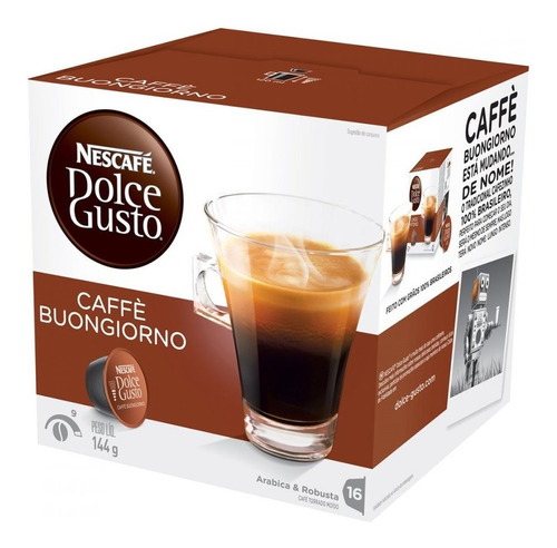 Café em Cápsula Torrado e Moído Caffè Matinal Nescafé Dolce Gusto Caixa 144g 16 Unidades