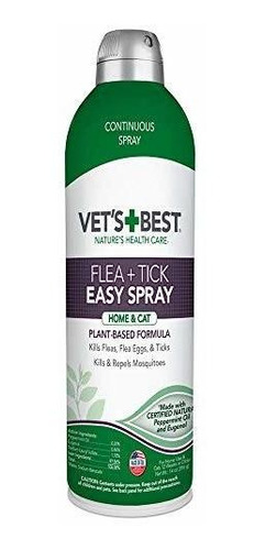 Vet's Best Flea And Tick Easy Spray | Flea Treatment For Cat