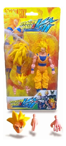 Dragon Ball Goku Ss3 Muñeco Piezas Intercambiables 20cm Art!
