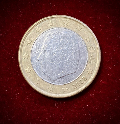 Moneda 1 Euro Belgica 2002 Bimetalica Km 230 (Usado)