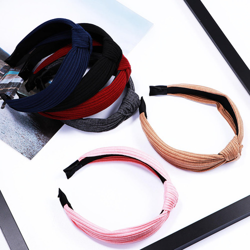 6 Diademas Anchas Y Lisas A La Moda De Frcolor, Turbante Con