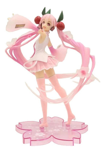 Figura Miku Hatsune Pvc Estrella Pop Voz Vocaloid Rosa Pvc