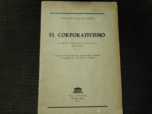 Separata Derecho De Trabajo: El Corporativismo. Leer Descrip