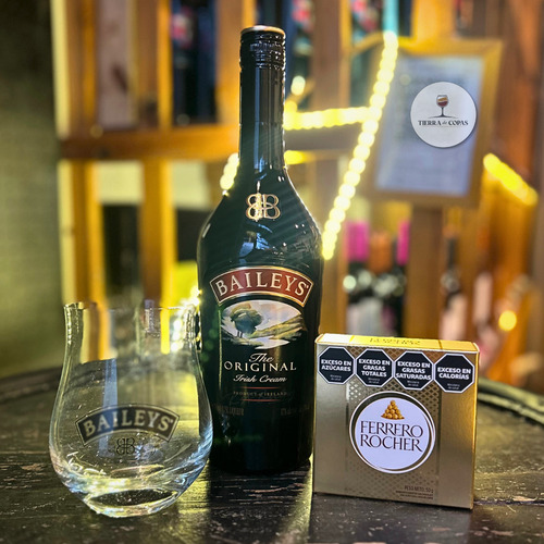 Combo Licor Baileys 750ml + Vaso + Chocolate Ferrero Rocher