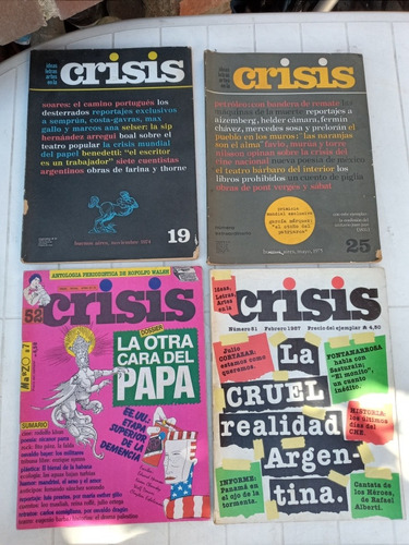 Lote De 4 Revistas Crisis Ideas,letras,artes Politica