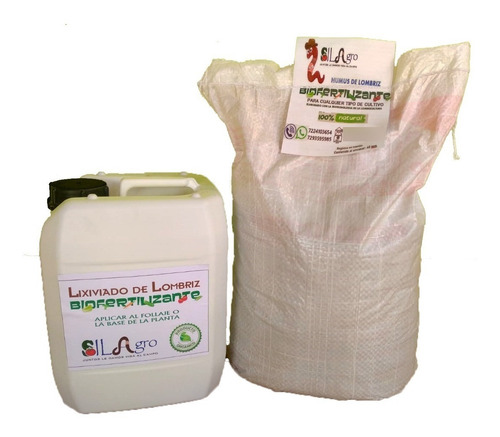 Kit Humus De Lombriz+lixiviado 10kg