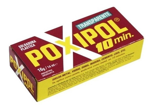Imagen 1 de 1 de Pegamento Poxipol 10 Min Transparente 14ml