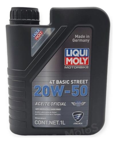 Aceite Liqui Moly-itk 4t 20w - 50 Cj 6l