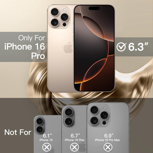 Jetech Soft Clear Case Para iPhone 16 Pro De 6.3 Pulgadas, P
