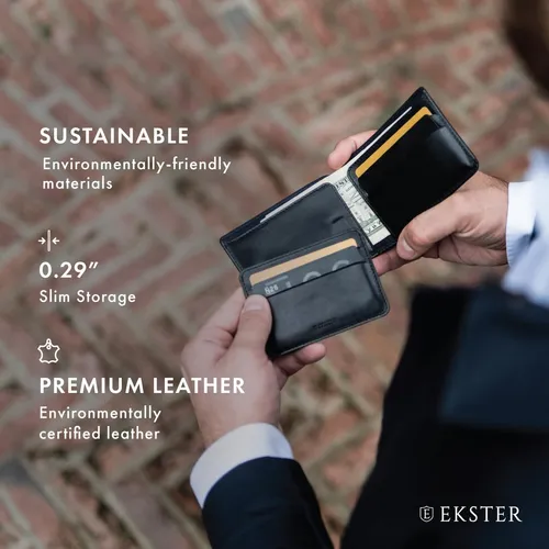 Cartera Ekster Modular Bifold Negra Minimalista