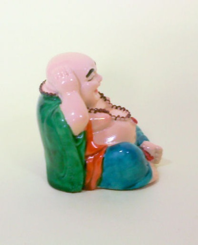 Imagem 3 de 4 de Estatueta Buda Não Ouça Em Resina 5,5cm Novo