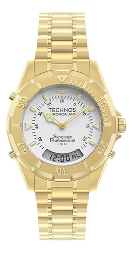 Relógio Technos Masculino Skydiver Dourado T20557/49b