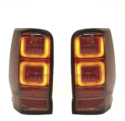 Calaveras Mitsubishi L200  2021-2023 Con Luz Led Humo (jgo)