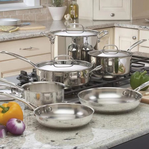 Conjunto Cuisinart De Panelas Chef's Classic 10 Peças Inox