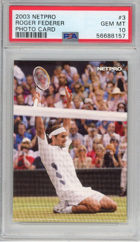 Tarjeta De Tenis Netpro Elite Roger Federer 3 Con Foto 2003,