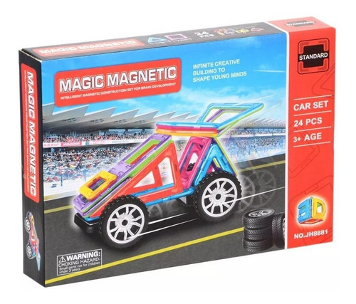 Set De Construcción Magnético 24 Pcs Auto Ploppy 362066