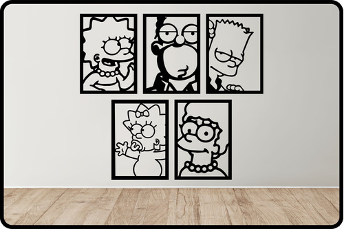 Cuadro Decorativo - Los Simpson M03  / Fibroplus Calado