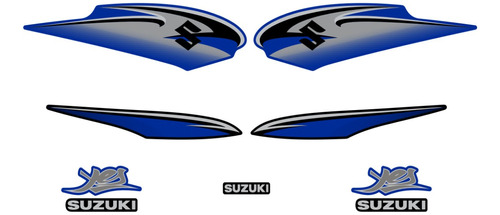 Kit Adesivo Completo Suzuki Yes 125 2011 Faixa Azul 10626