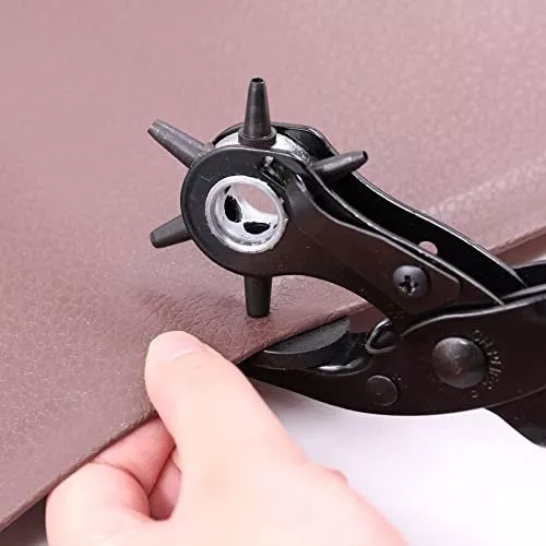 Leather Hole Punch Belt Hole Puncher for Leather Revolving Punch Plier Kit  Leather Punch Plier for Leather, Belts, Watches, Handbags, Leather Punch