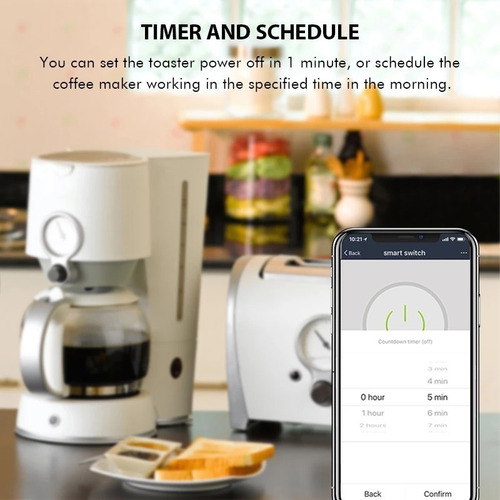 Imagen 6 de 8 de Enchufe Wifi Tuya Smart 3 En Linea Medidor De Consumo Timer