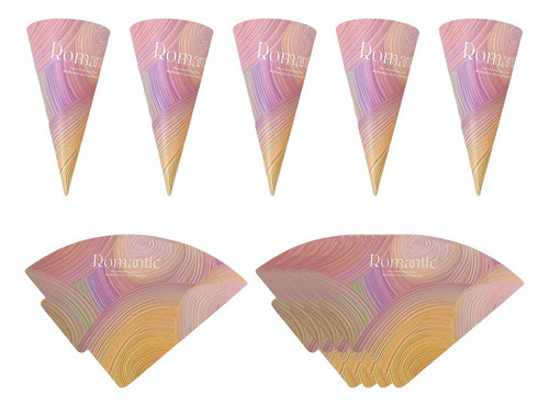 10 Soportes Para Flores De Helado De Cono De Estilo B