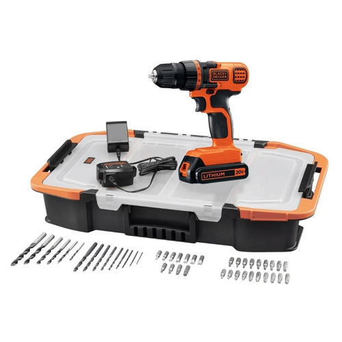 Taladro Batería Litio20v 10mm + Caja Ld120ka-ar Black&decker