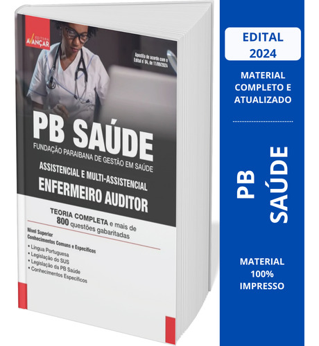 Apostila Concurso Pb Saúde - Enfermeiro Auditor - Completa E Atualizada