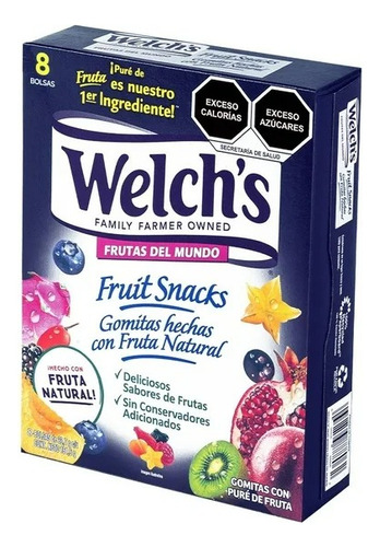 4 Pzas Gomitas Welch's Con Puré De Frutas Del Mundo 181.6 G