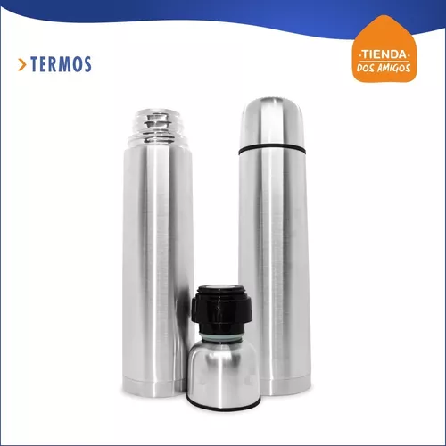 Termo Bala Acero Inox Capa Termica 1 Litro + Estuche Colores