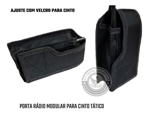 Imagem 2 de 6 de Porta Rádio Modular Cinto Tático C Velcro Resistente À Água