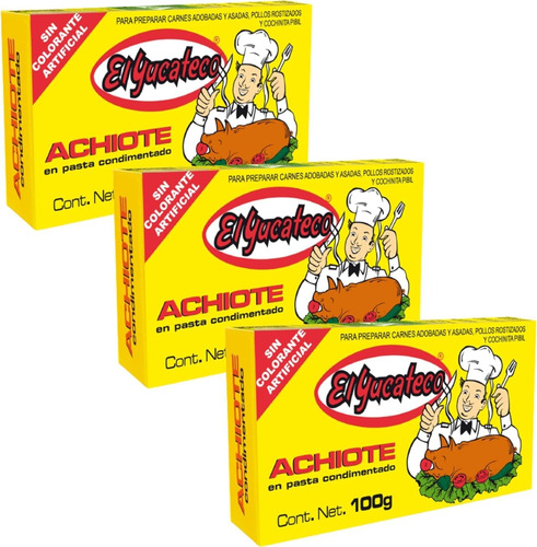 Achiote El Yucateco Especias Condimento Para Pibil Carn Poll