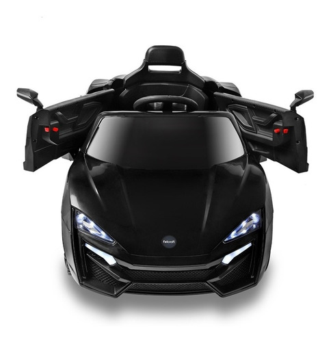 Auto A Bateria 12v C/remoto Sonido Mp3 Luz Led Furious Color Negro