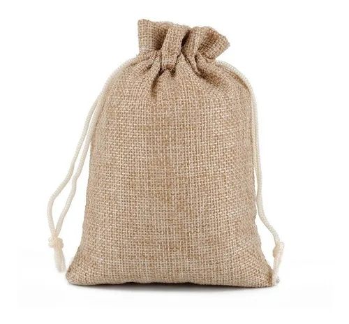comprar Pack 12 Bolsas Arpilleras Sacos Yute Lino Natural 
