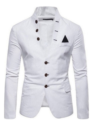 Blazer Slim Fit Blazer Slim Fit De Pescoço Alto For Homme [u