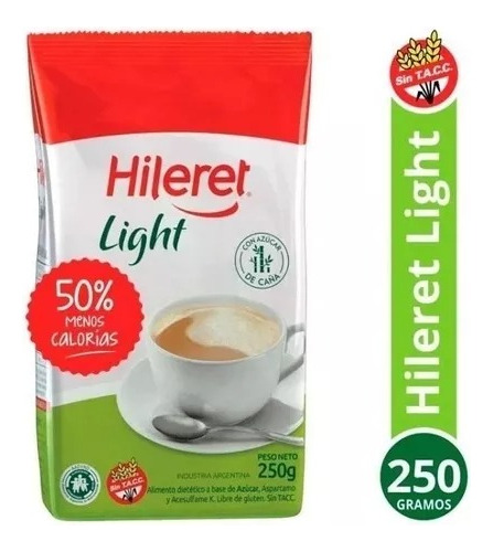 Azucar Hileret Light 250 Grs 50% Menos Calorias