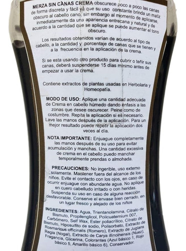 Sin Canas Merza,crema Cubre Canas Cabello,barba,bigote