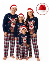 Pijama Navideña Familiar Parejas Dama Caballero Niño Y Niña